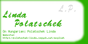 linda polatschek business card